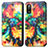 Custodia Portafoglio In Pelle Fantasia Modello Cover con Supporto S02D per Sony Xperia Ace II Multicolore