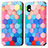 Custodia Portafoglio In Pelle Fantasia Modello Cover con Supporto S02D per Sony Xperia Ace III Colorato