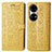 Custodia Portafoglio In Pelle Fantasia Modello Cover con Supporto S03D per Huawei P50 Pro