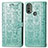 Custodia Portafoglio In Pelle Fantasia Modello Cover con Supporto S03D per Motorola Moto E40 Verde