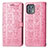 Custodia Portafoglio In Pelle Fantasia Modello Cover con Supporto S03D per Motorola Moto Edge 20 Lite 5G Rosa