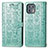 Custodia Portafoglio In Pelle Fantasia Modello Cover con Supporto S03D per Motorola Moto Edge 20 Lite 5G Verde