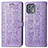 Custodia Portafoglio In Pelle Fantasia Modello Cover con Supporto S03D per Motorola Moto Edge 20 Lite 5G Viola