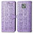Custodia Portafoglio In Pelle Fantasia Modello Cover con Supporto S03D per Motorola Moto G Power (2021) Viola