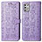 Custodia Portafoglio In Pelle Fantasia Modello Cover con Supporto S03D per Motorola Moto G Stylus (2021) Viola