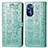 Custodia Portafoglio In Pelle Fantasia Modello Cover con Supporto S03D per Motorola Moto G Stylus (2022) 4G Verde