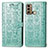 Custodia Portafoglio In Pelle Fantasia Modello Cover con Supporto S03D per Motorola Moto G40 Fusion Verde