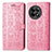 Custodia Portafoglio In Pelle Fantasia Modello Cover con Supporto S03D per OnePlus Ace 2 5G Rosa