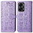 Custodia Portafoglio In Pelle Fantasia Modello Cover con Supporto S03D per OnePlus Nord 2T 5G Viola