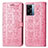 Custodia Portafoglio In Pelle Fantasia Modello Cover con Supporto S03D per Oppo A56S 5G Rosa