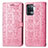 Custodia Portafoglio In Pelle Fantasia Modello Cover con Supporto S03D per Oppo A94 4G Rosa