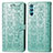 Custodia Portafoglio In Pelle Fantasia Modello Cover con Supporto S03D per Oppo K9 Pro 5G Verde