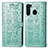 Custodia Portafoglio In Pelle Fantasia Modello Cover con Supporto S03D per Samsung Galaxy A21