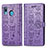 Custodia Portafoglio In Pelle Fantasia Modello Cover con Supporto S03D per Samsung Galaxy A30 Viola