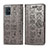 Custodia Portafoglio In Pelle Fantasia Modello Cover con Supporto S03D per Samsung Galaxy A51 4G Grigio