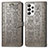 Custodia Portafoglio In Pelle Fantasia Modello Cover con Supporto S03D per Samsung Galaxy A53 5G Grigio