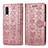 Custodia Portafoglio In Pelle Fantasia Modello Cover con Supporto S03D per Samsung Galaxy A70