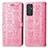 Custodia Portafoglio In Pelle Fantasia Modello Cover con Supporto S03D per Samsung Galaxy A82 5G Oro Rosa