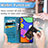 Custodia Portafoglio In Pelle Fantasia Modello Cover con Supporto S03D per Samsung Galaxy F62 5G