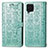 Custodia Portafoglio In Pelle Fantasia Modello Cover con Supporto S03D per Samsung Galaxy F62 5G Verde