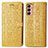Custodia Portafoglio In Pelle Fantasia Modello Cover con Supporto S03D per Samsung Galaxy M13 4G