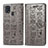 Custodia Portafoglio In Pelle Fantasia Modello Cover con Supporto S03D per Samsung Galaxy M21s Grigio