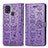 Custodia Portafoglio In Pelle Fantasia Modello Cover con Supporto S03D per Samsung Galaxy M21s Viola