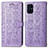 Custodia Portafoglio In Pelle Fantasia Modello Cover con Supporto S03D per Samsung Galaxy M31s Viola