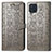 Custodia Portafoglio In Pelle Fantasia Modello Cover con Supporto S03D per Samsung Galaxy M32 4G Grigio