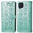 Custodia Portafoglio In Pelle Fantasia Modello Cover con Supporto S03D per Samsung Galaxy M32 4G Verde