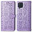 Custodia Portafoglio In Pelle Fantasia Modello Cover con Supporto S03D per Samsung Galaxy M32 4G Viola