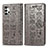 Custodia Portafoglio In Pelle Fantasia Modello Cover con Supporto S03D per Samsung Galaxy M32 5G Grigio