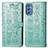 Custodia Portafoglio In Pelle Fantasia Modello Cover con Supporto S03D per Samsung Galaxy M52 5G Verde