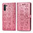 Custodia Portafoglio In Pelle Fantasia Modello Cover con Supporto S03D per Samsung Galaxy Note 10 5G Oro Rosa