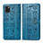 Custodia Portafoglio In Pelle Fantasia Modello Cover con Supporto S03D per Samsung Galaxy Note 10 Lite Blu