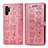 Custodia Portafoglio In Pelle Fantasia Modello Cover con Supporto S03D per Samsung Galaxy Note 10 Plus 5G Oro Rosa