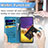 Custodia Portafoglio In Pelle Fantasia Modello Cover con Supporto S03D per Samsung Galaxy Quantum2 5G
