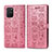 Custodia Portafoglio In Pelle Fantasia Modello Cover con Supporto S03D per Samsung Galaxy S10 Lite Oro Rosa