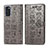 Custodia Portafoglio In Pelle Fantasia Modello Cover con Supporto S03D per Samsung Galaxy S20 5G Grigio