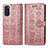 Custodia Portafoglio In Pelle Fantasia Modello Cover con Supporto S03D per Samsung Galaxy S20 5G Rosa