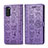 Custodia Portafoglio In Pelle Fantasia Modello Cover con Supporto S03D per Samsung Galaxy S20 5G Viola