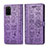 Custodia Portafoglio In Pelle Fantasia Modello Cover con Supporto S03D per Samsung Galaxy S20 Plus 5G Viola