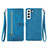 Custodia Portafoglio In Pelle Fantasia Modello Cover con Supporto S03D per Samsung Galaxy S21 5G