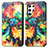 Custodia Portafoglio In Pelle Fantasia Modello Cover con Supporto S03D per Samsung Galaxy S21 Ultra 5G Multicolore