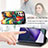 Custodia Portafoglio In Pelle Fantasia Modello Cover con Supporto S03D per Samsung Galaxy S22 Ultra 5G