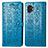 Custodia Portafoglio In Pelle Fantasia Modello Cover con Supporto S03D per Samsung Galaxy XCover 6 Pro 5G Blu