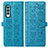 Custodia Portafoglio In Pelle Fantasia Modello Cover con Supporto S03D per Samsung Galaxy Z Fold3 5G