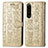 Custodia Portafoglio In Pelle Fantasia Modello Cover con Supporto S03D per Sony Xperia 1 III Oro