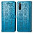 Custodia Portafoglio In Pelle Fantasia Modello Cover con Supporto S03D per Sony Xperia 10 III Lite Blu