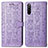 Custodia Portafoglio In Pelle Fantasia Modello Cover con Supporto S03D per Sony Xperia 10 III Viola